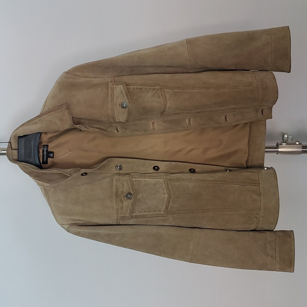 Mens suede leather jacket
